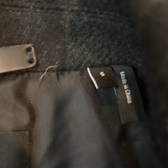 Theory Men’s Black and Olive Wyatt Rush Plaid Jacket Coat Size Small - Picture 3 of 7